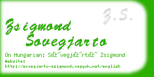 zsigmond sovegjarto business card